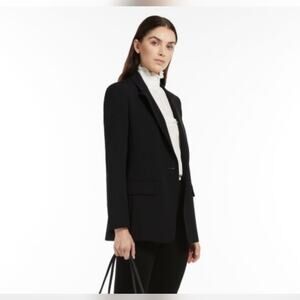 Maxmara Black Triacetate Blazer SZ 12
